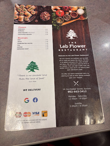 Photo of Lebanese Flower Restaurant - 14 Dorchester St, Sydney, NS B1P 5Y9